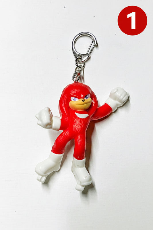 Upcycled Red Hero Keychain – Playful Bag Charm