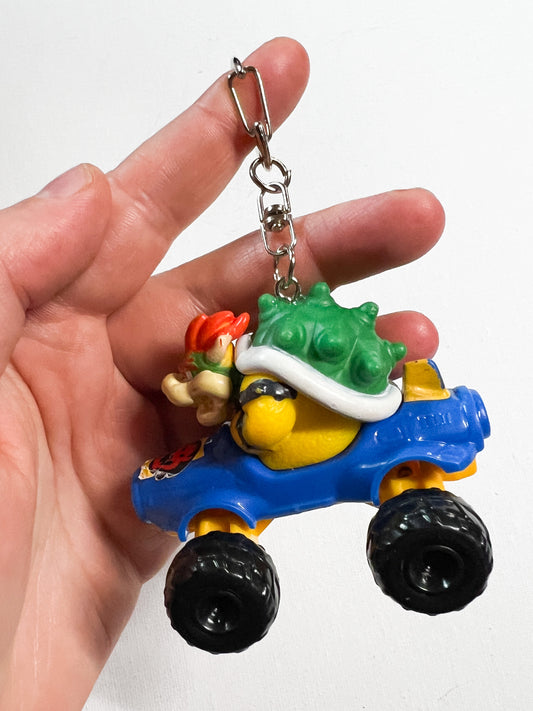 Upcycled Racing Character Keychain | Handmade Reclaimed Toy | Nebo Child