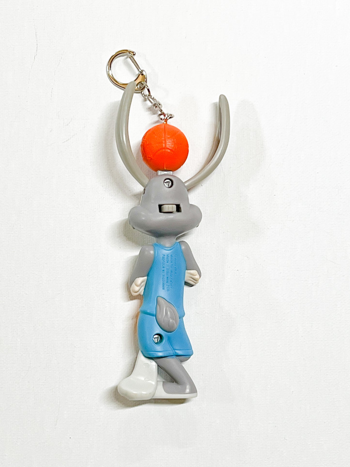Upcycled Playful Bunny Keychain – Space-Inspired Toy Accessory