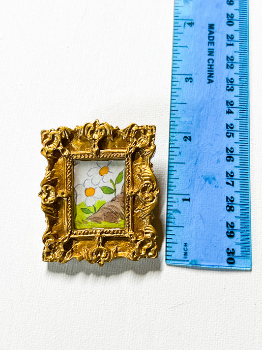 Upcycled Book Rectangle Vintage-Inspired Portrait Frame Brooch