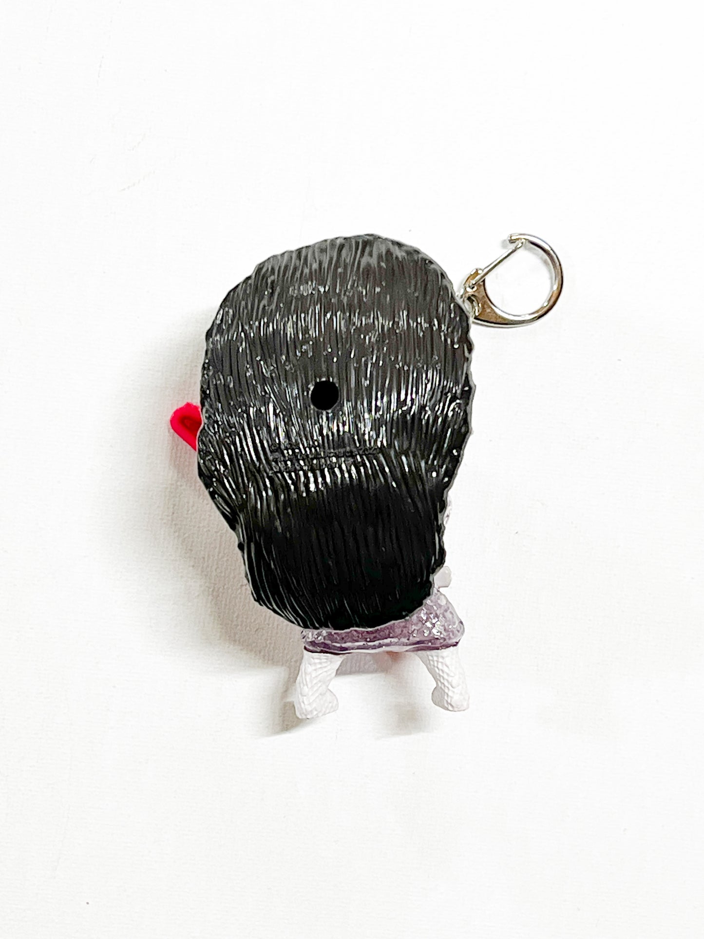 Punk Rock Porcupine Musician Upcycled Toy Keychain