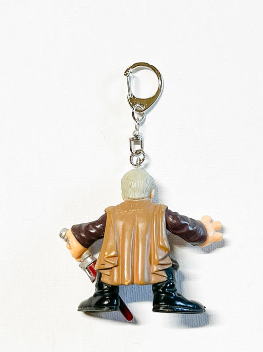 Upcycled Galactic Villain Figure Keychain – Eco-Friendly Handmade Charm