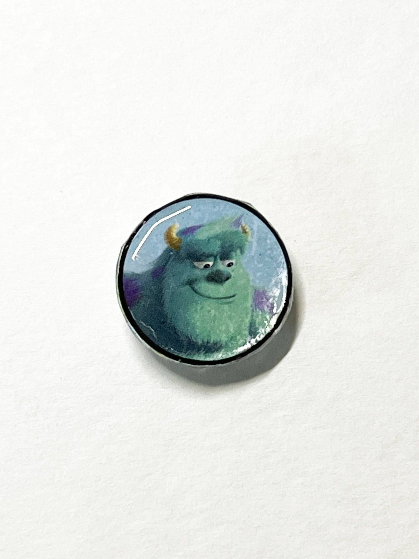 Upcycled Monster Pin | Handmade Book Art Enamel-Style Pin | Sustainable Accessory