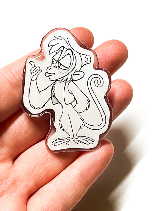 Upcycled Monkey Pin | Handmade Book Page Art Pin | Small Batch