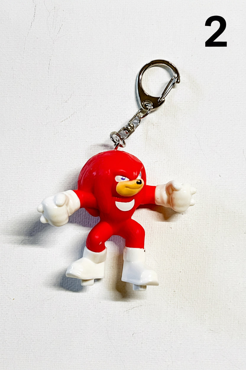 Upcycled Red Hero Keychain – Playful Bag Charm