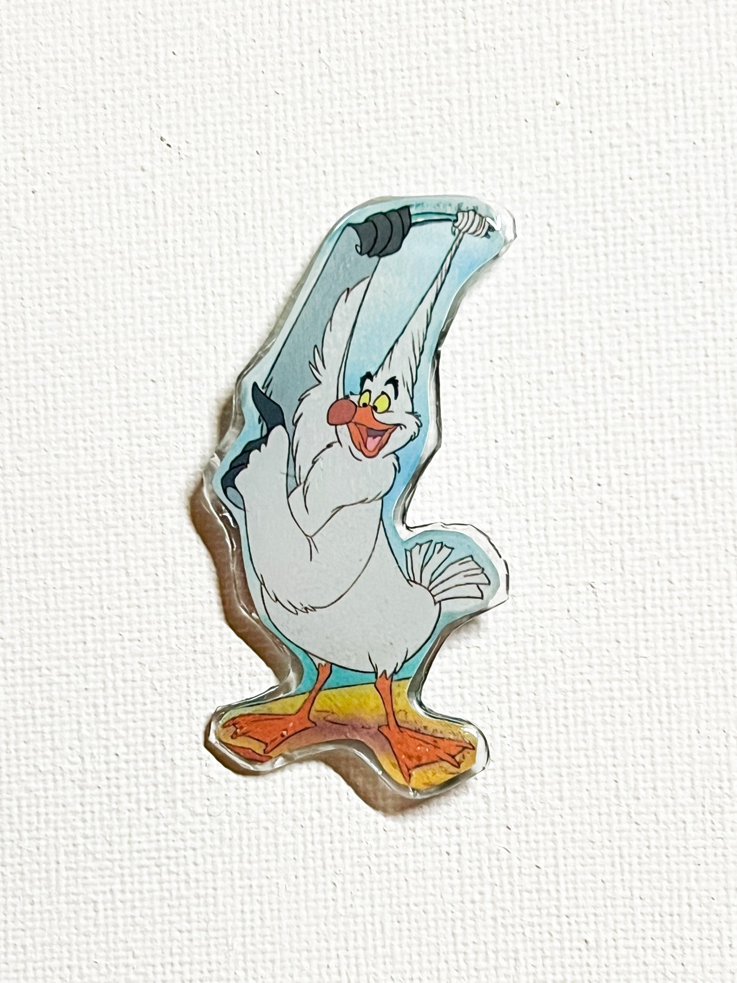 Seagull with Fork Pin | Handmade Upcycled Book Art Pin | Funny Bird Accessory