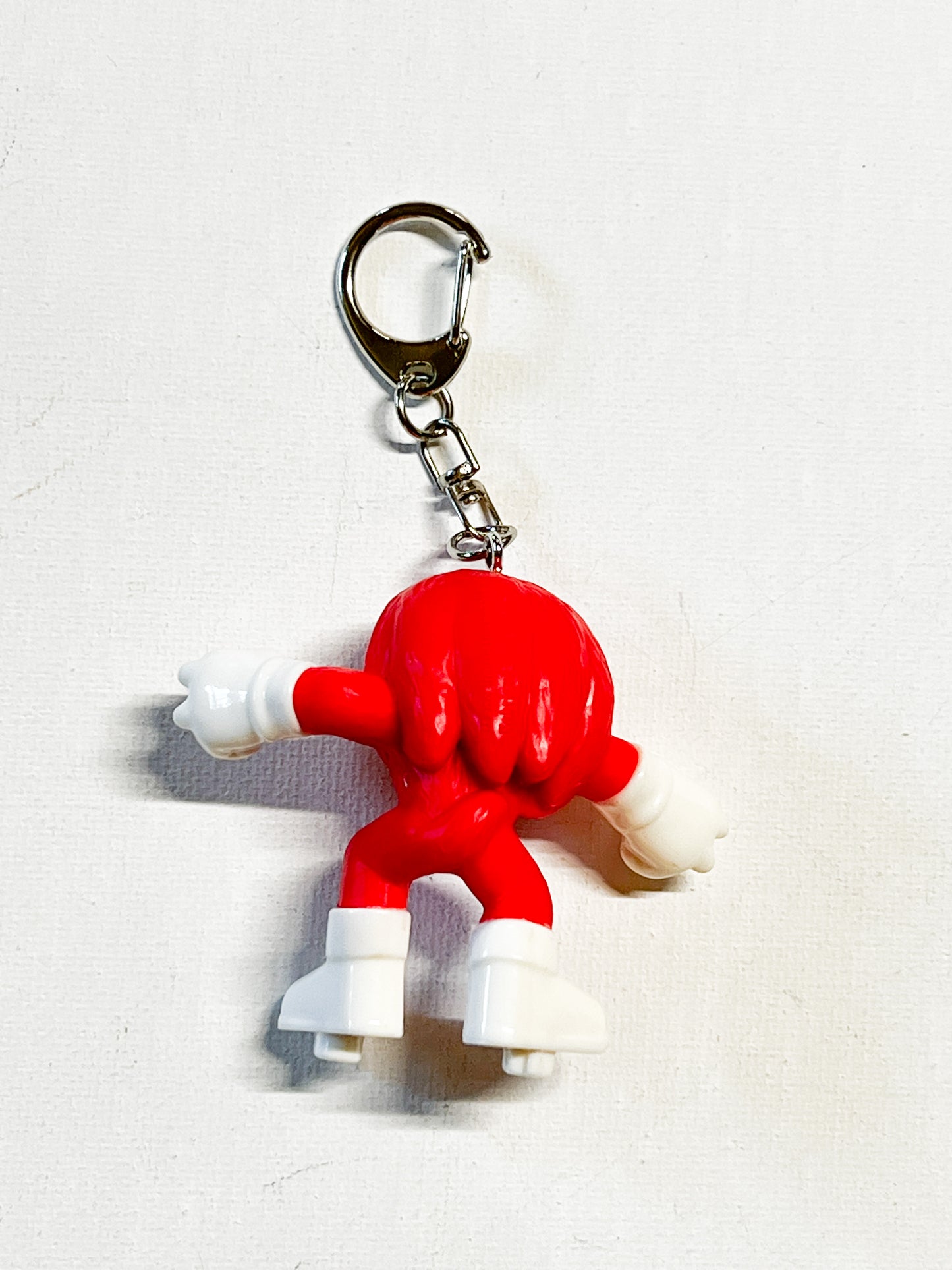 Upcycled Red Hero Keychain – Playful Bag Charm