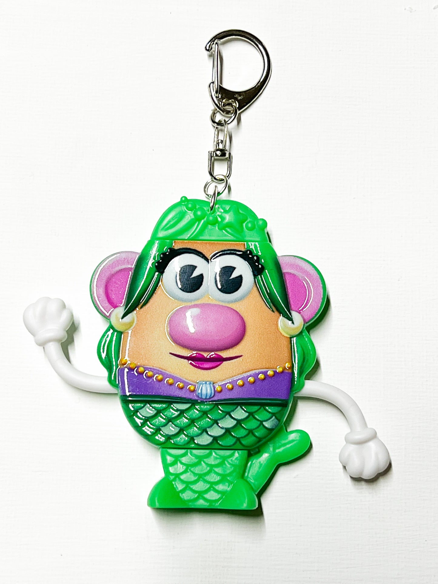 Upcycled Mermaid Key Chain / Bag Charm – Playful & Splashy