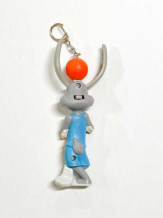 Upcycled Playful Bunny Keychain – Space-Inspired Toy Accessory