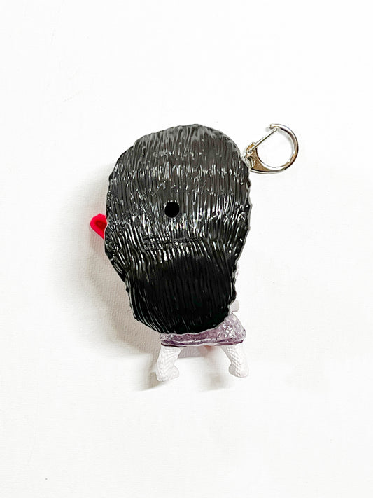 Punk Rock Porcupine Musician Upcycled Toy Keychain