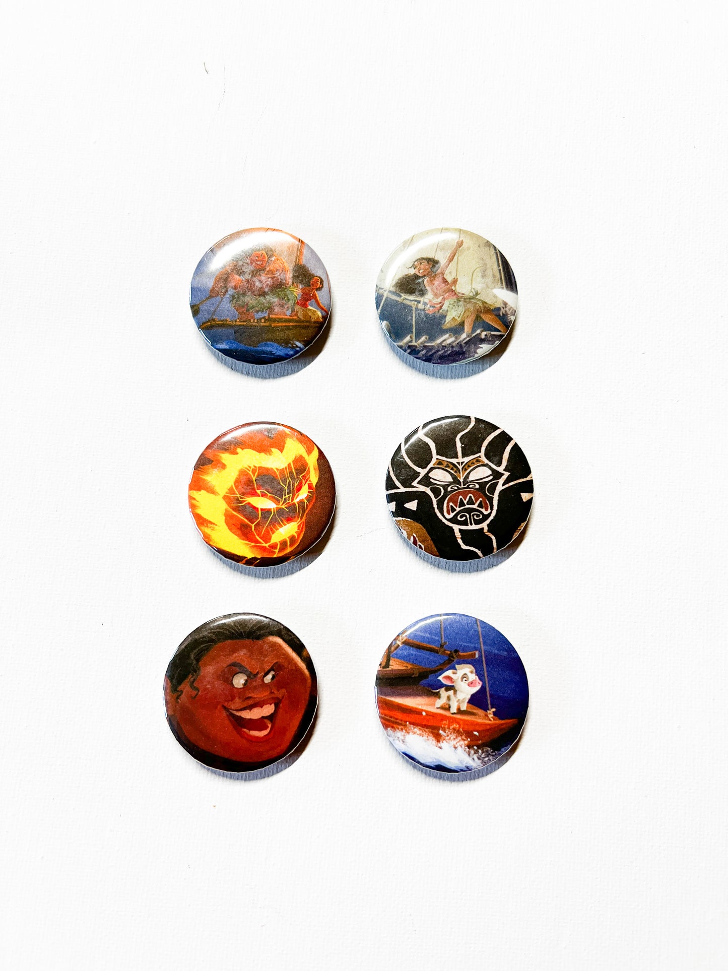 Island Adventure Fridge Magnet Set of 6 – Upcycled Reclaimed Button Magnets