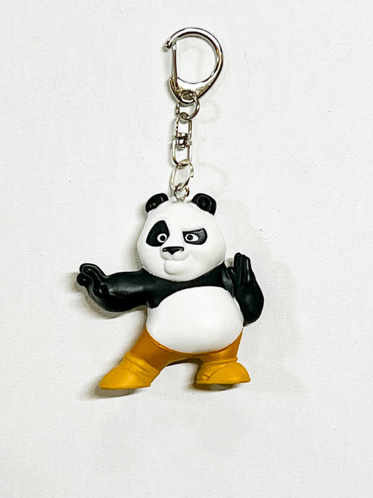 Upcycled Martial Arts Panda Keychain – Eco-Friendly Toy Accessory