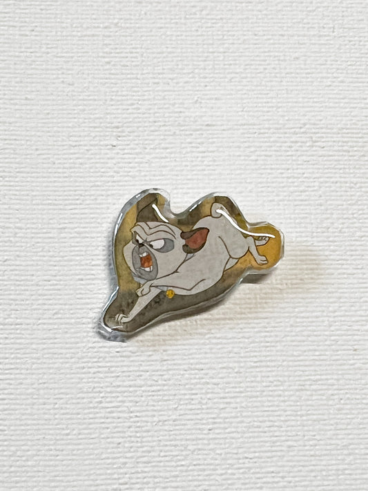 Pug Pin | Handmade Upcycled Book Art Pin | Cute Dog Accessory for Pin Collectors