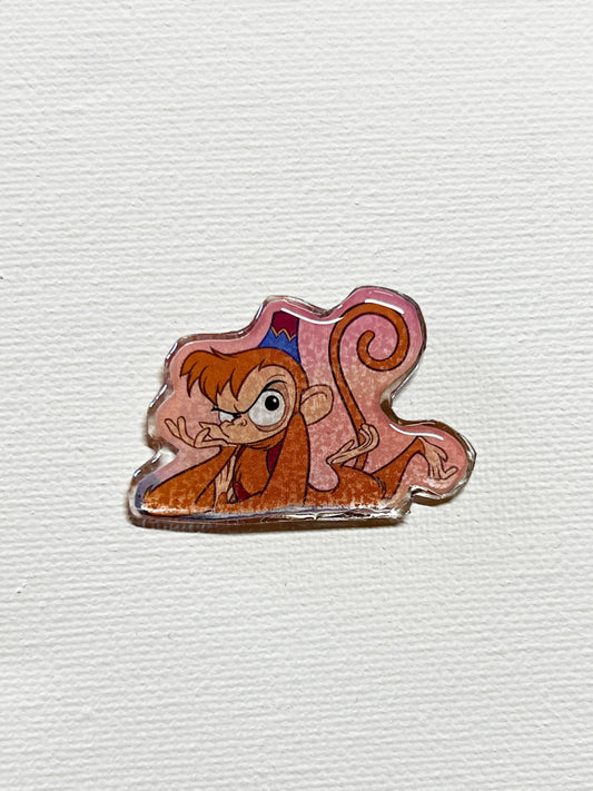 Grumpy Monkey Pin | Handmade Upcycled Book Art Pin | Funny Animal Accessory for Pin Collectors