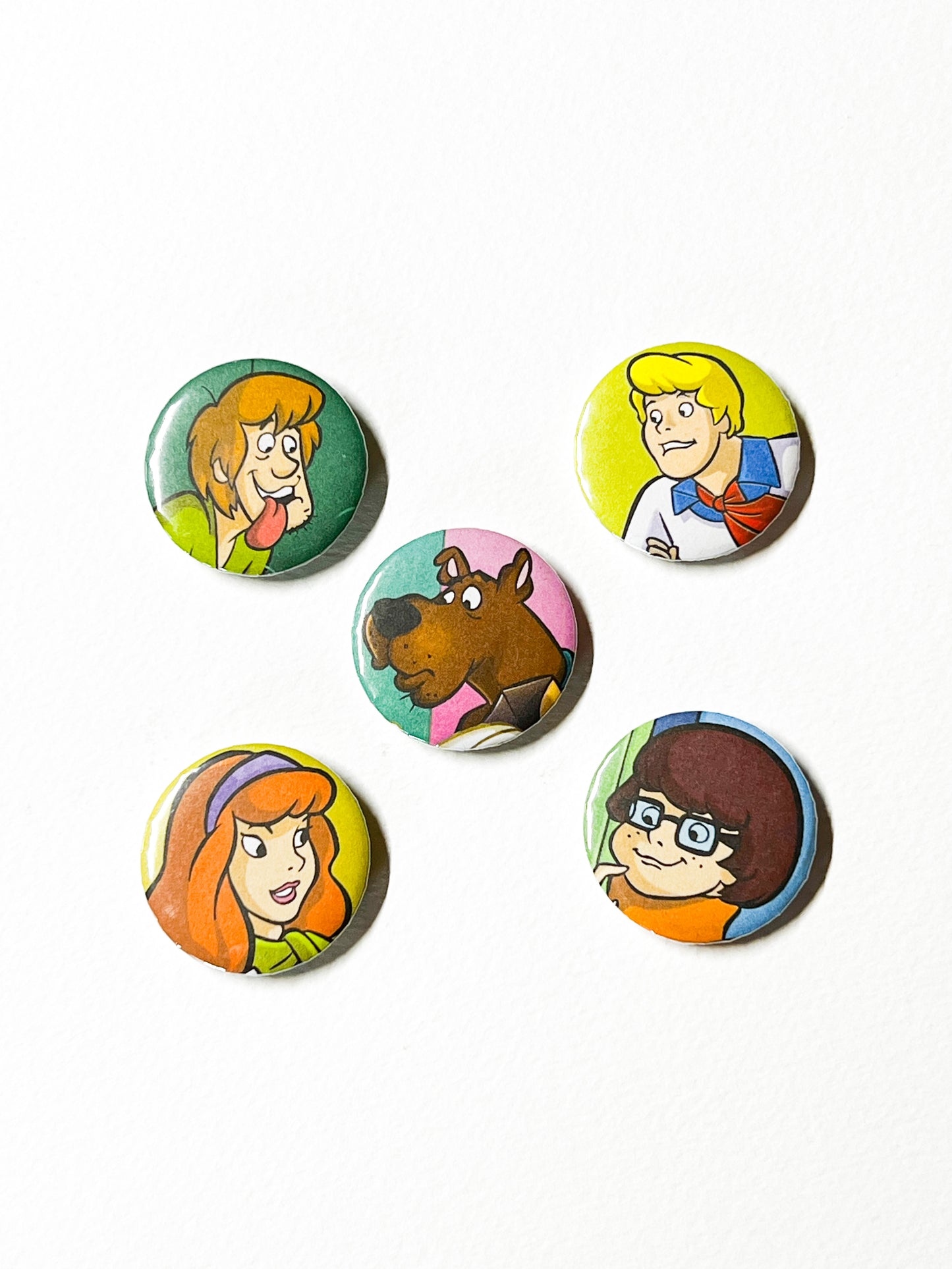 Mystery Gang Fridge Magnet Set – Handmade Upcycled Magnets (Set of 5)