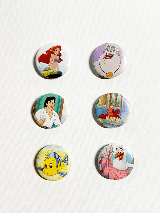 Upcycled Mermaid AdventureFridge Magnet Set – Handmade Reclaimed Art Magnets (Set of 6)