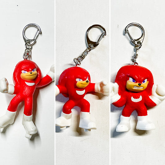 Upcycled Red Hero Keychain – Playful Bag Charm