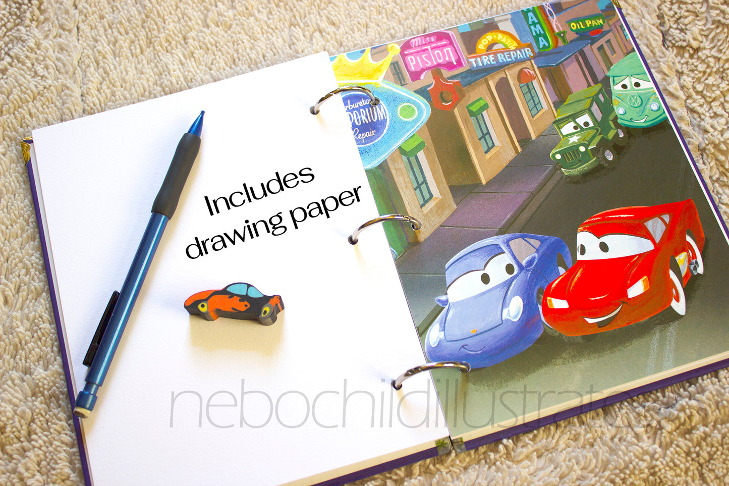 Upcycled Race-Car Storybook Journal