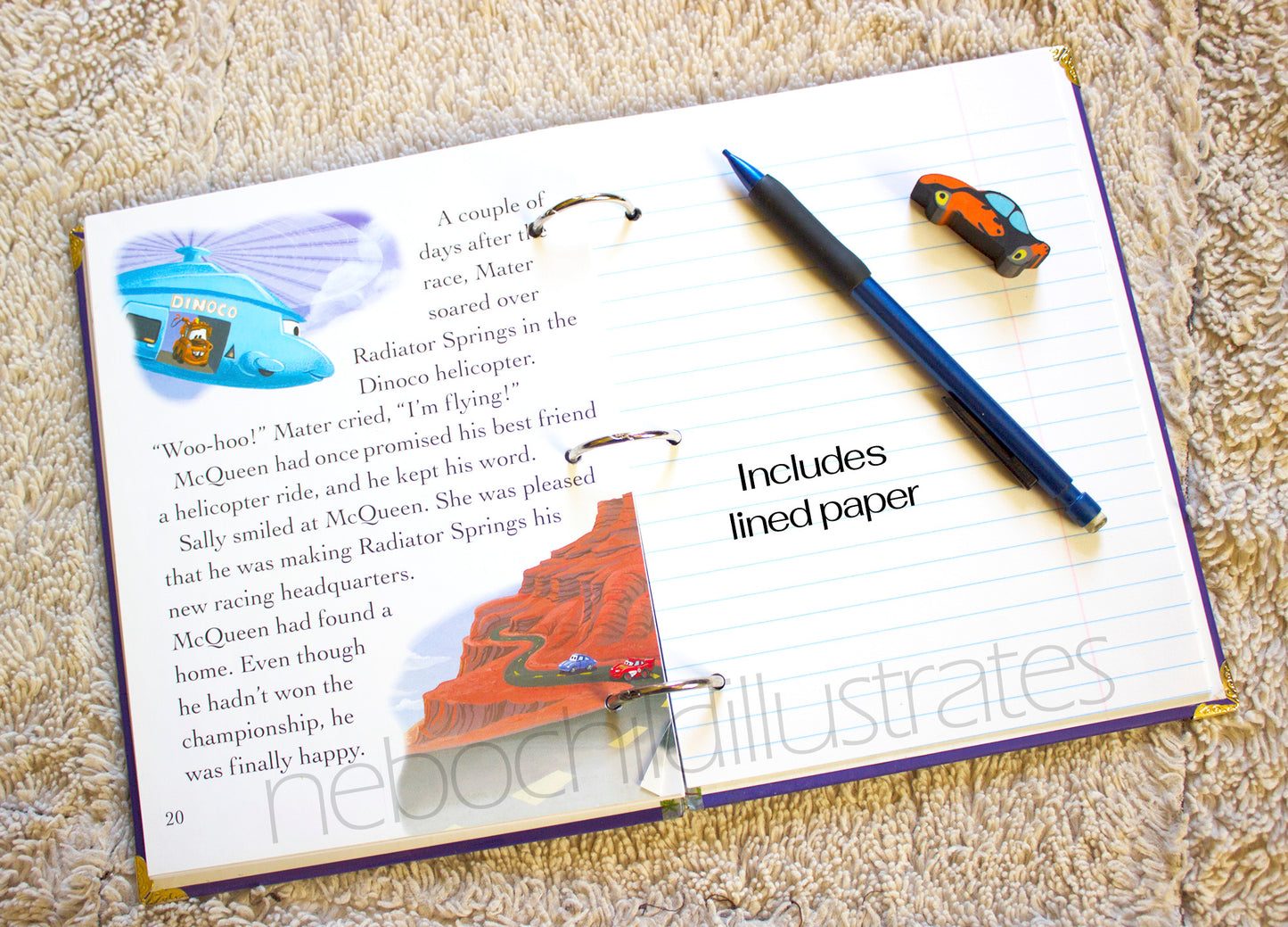 Upcycled Race-Car Storybook Journal